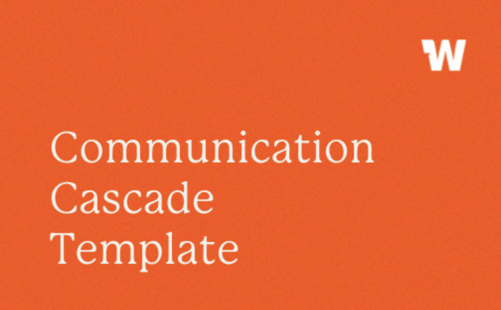 Communication cascade template